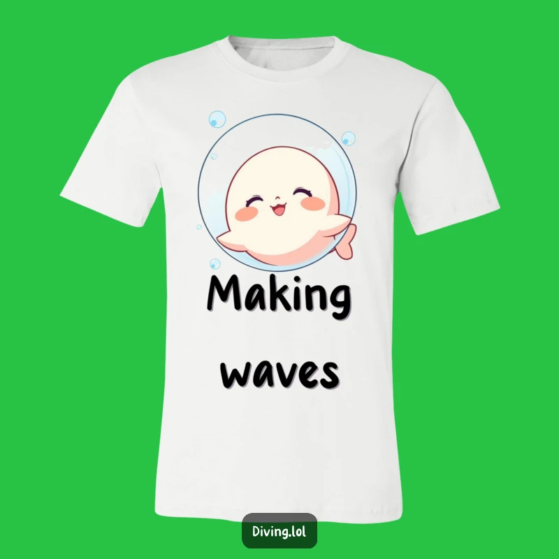 Funny Kawaii Bubble Tee: Playful Underwater Character, Hilarious Gift for All Ages