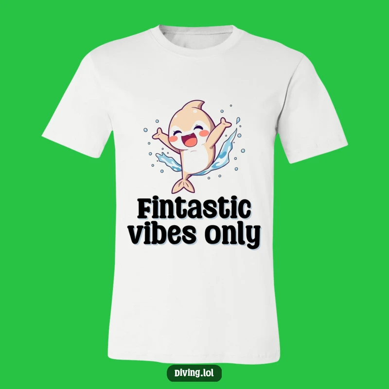 Funny Kicking Fins T-Shirt: Joyful Splash Character, Awesome Funny Gift for Swimmers