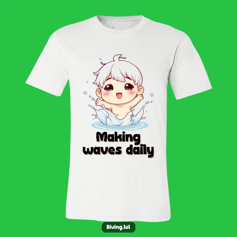 Funny Splashy Fun T-Shirt: Charming Figure's Playful Expression Gift