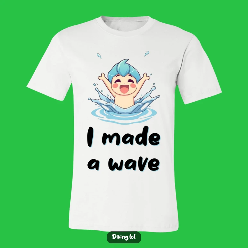 Funny Splash Master T-Shirt: Joyful Character's Triumphant Burst, Great Funny Gift