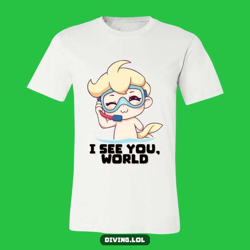 Funny Winking Snorkeler T-Shirt: Ocean Ready Fun, Quirky Funny Gift