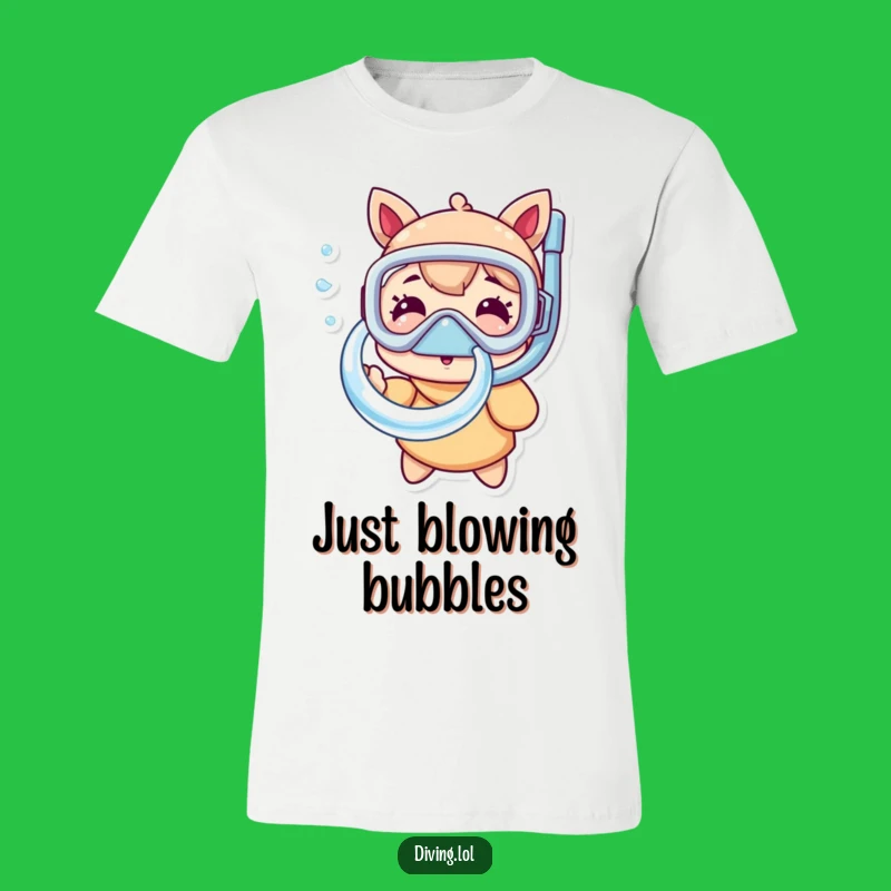 Funny Snorkel Mask T-Shirt: Blow Hilarious Bubbles with This Playful Character, An Awesome Funny Gift!