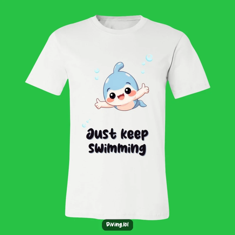Funny Adorable Swimmer Thumbs Up T-Shirt - Hilarious Aquatic Gift