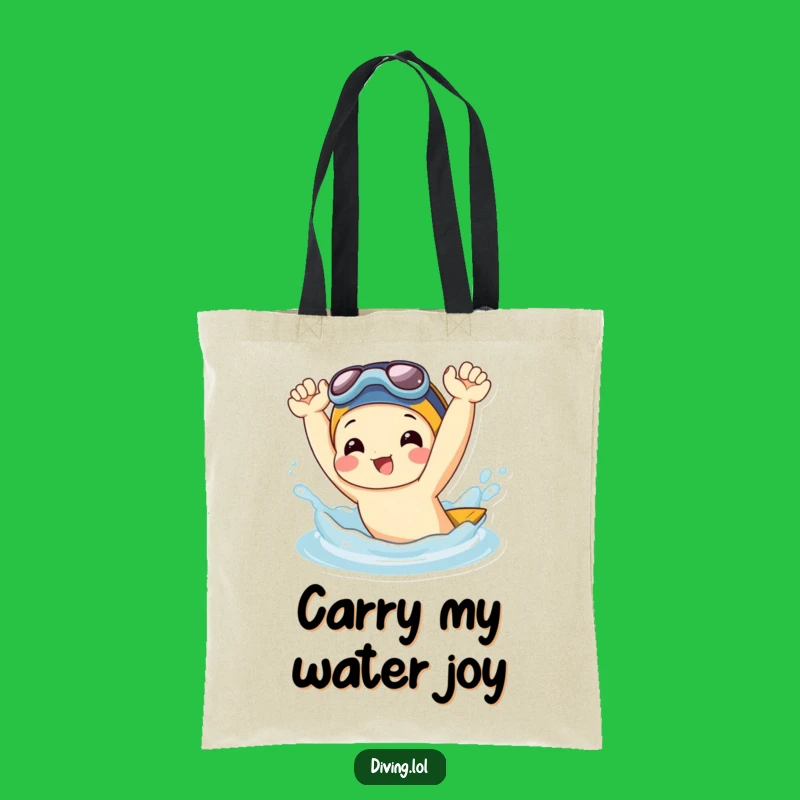 Funny Splash Tote Bag: Joyful Character Flipping Fun - Perfect Beach & Everyday Carryall