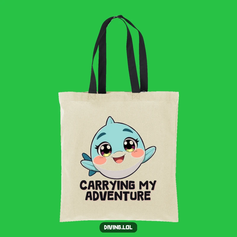 Funny Fast Swimmer Tote Bag, Character's Rapid Water Carryall