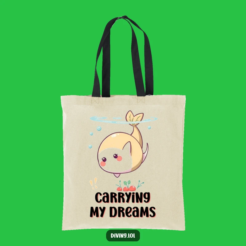 Funny Underwater Somersault Tote Bag: Carry Your Essentials with Playful Style