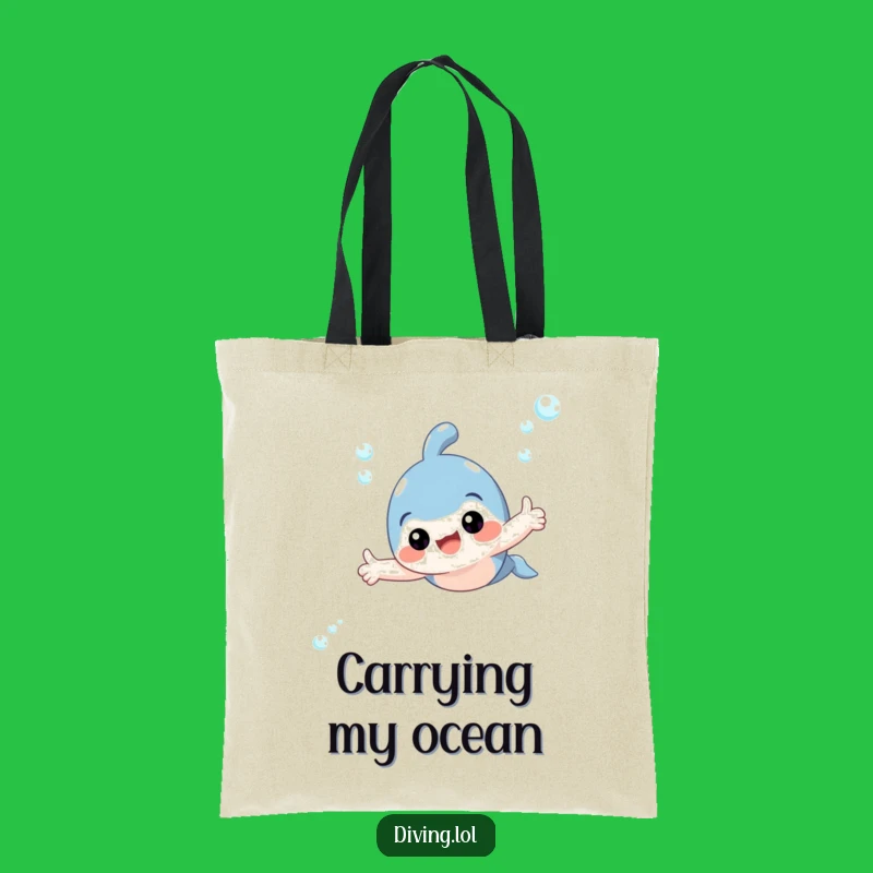 Funny Adorable Swimmer Thumbs Up Tote Bag - Chic Aquatic Accessory