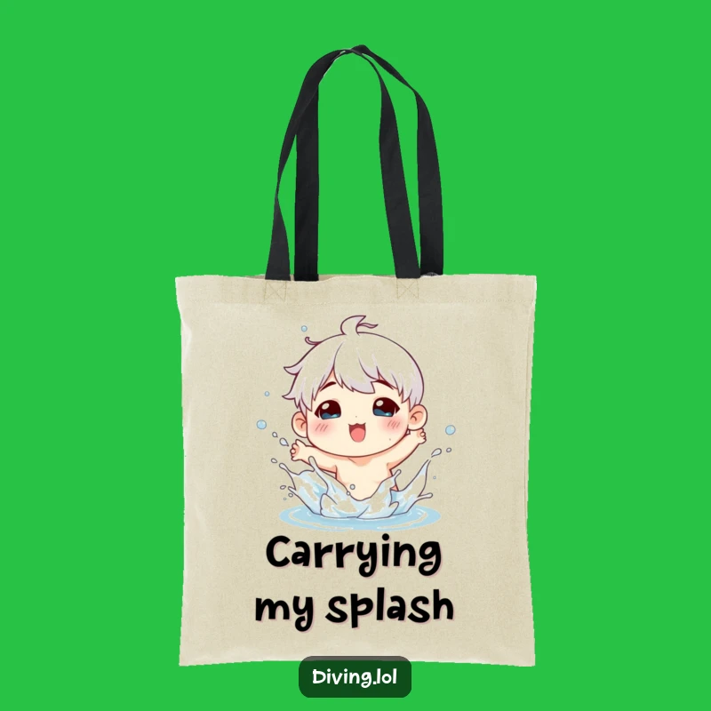 Funny Splashy Fun Tote Bag: Charming Figure's Playful Carry-All Gift