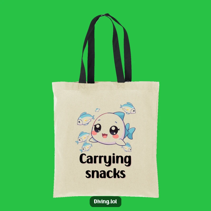 Funny Tiny Fish Chaser Tote Bag: Carry Your Delighted Pursuits