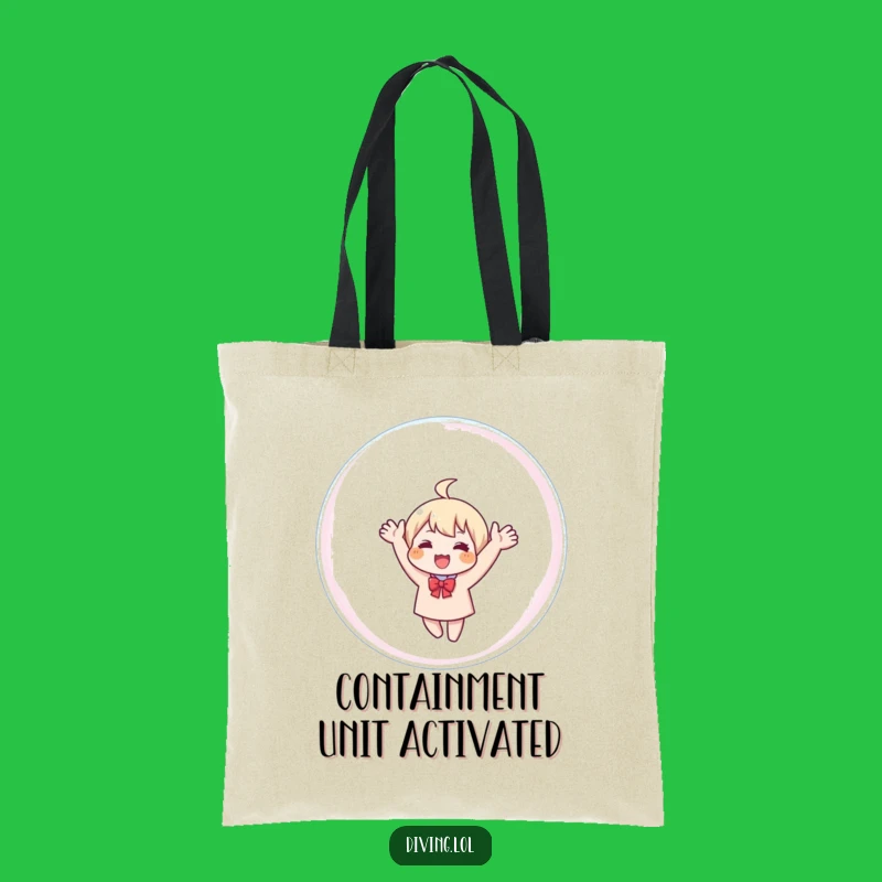 Funny Bubble Buddy Tote Bag: Carry Your Essentials with This Hilarious Character Design