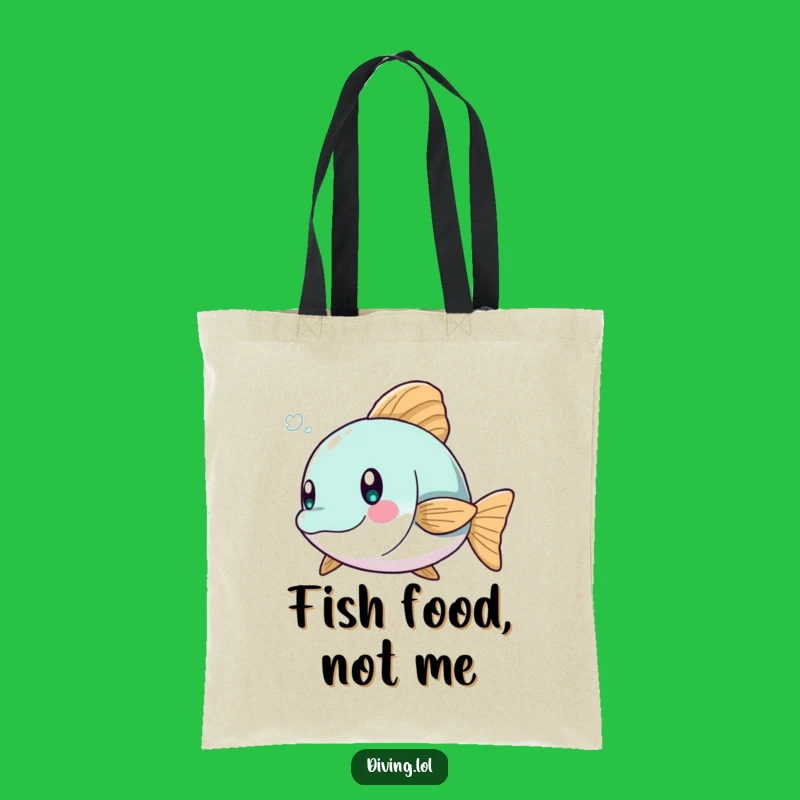 Funny Fish Dodge Tote Bag - Playful Character Carry, Smart Funny Gift