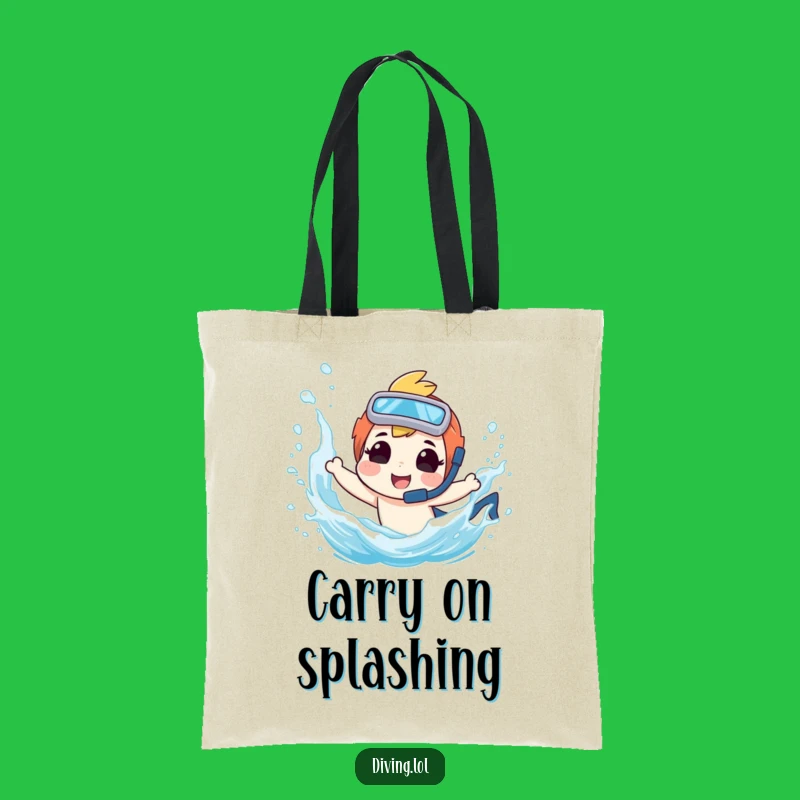 Funny Diver Tote Bag - Playful Splash Design, Practical & Hilarious Gift Bag