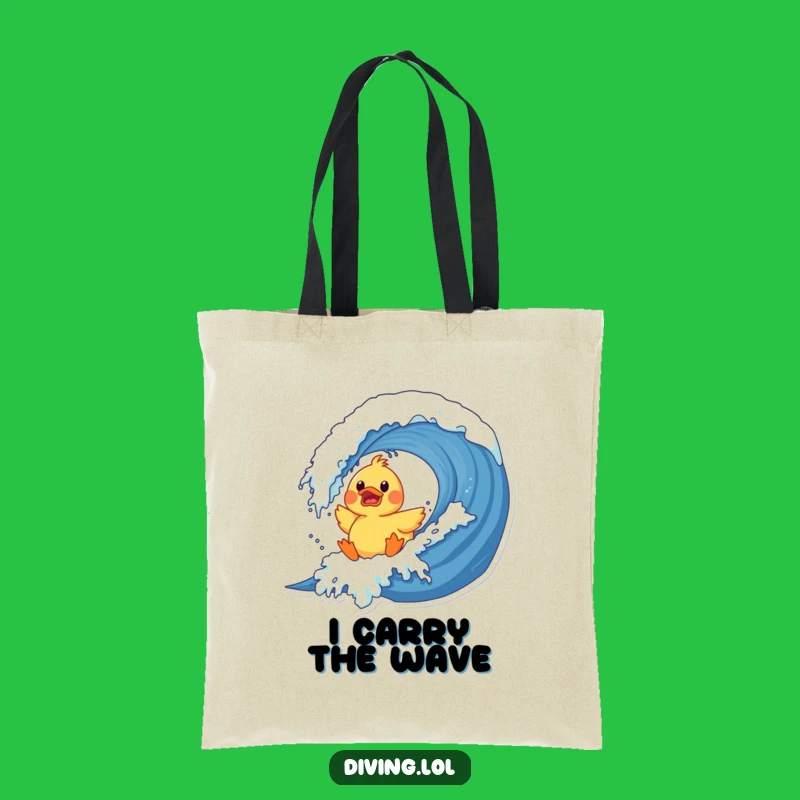 Funny Duck Wave Tote Bag: A Hilarious Accessory, Perfect Funny Gift