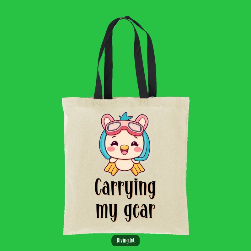 Funny Kawaii Flippers Tote Bag: Carry Your Fun Adventures