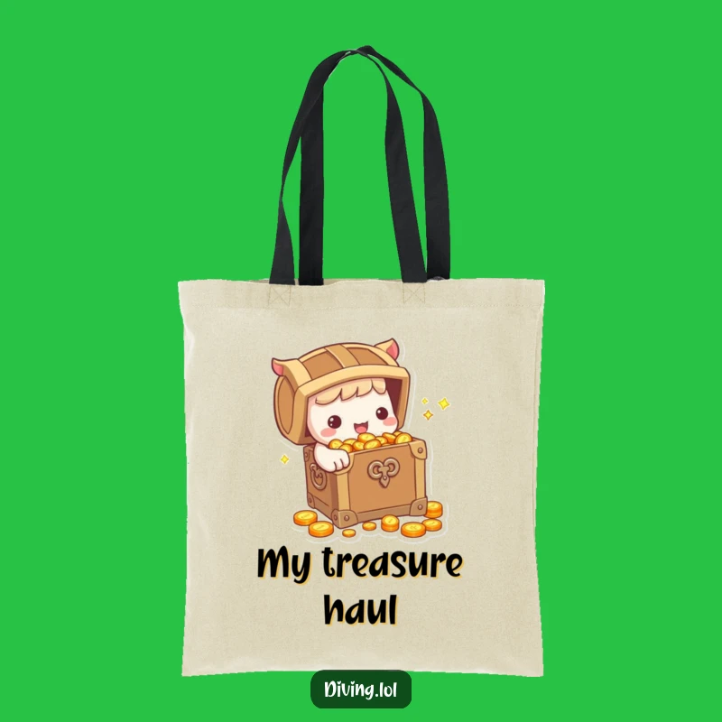 Funny Loot Tote Bag: Cute Character With Treasure - Hilarious Carryall for Your Riches