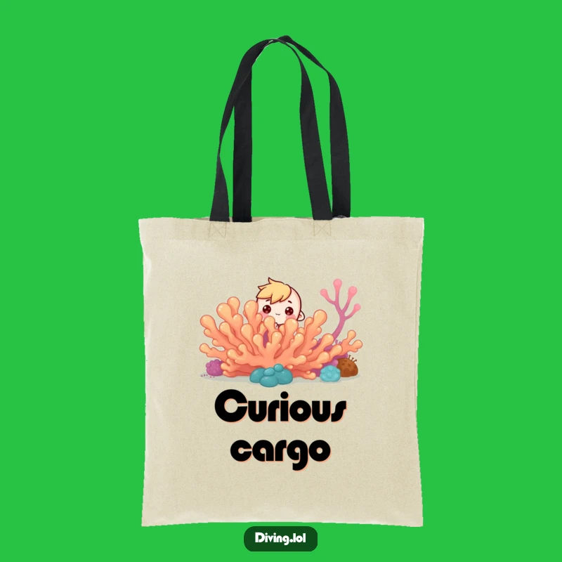Funny Reef Peek-a-Boo Tote Bag: Carry Your Curiosity, Hilarious Gift