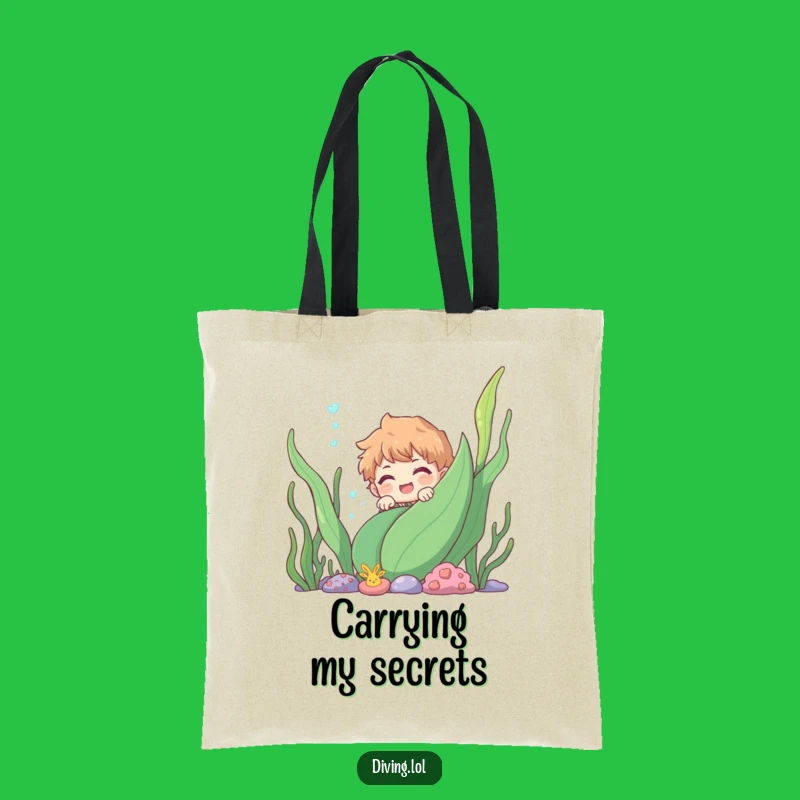 Funny Underwater Peek Tote Bag: Carry Your Discoveries in Style!
