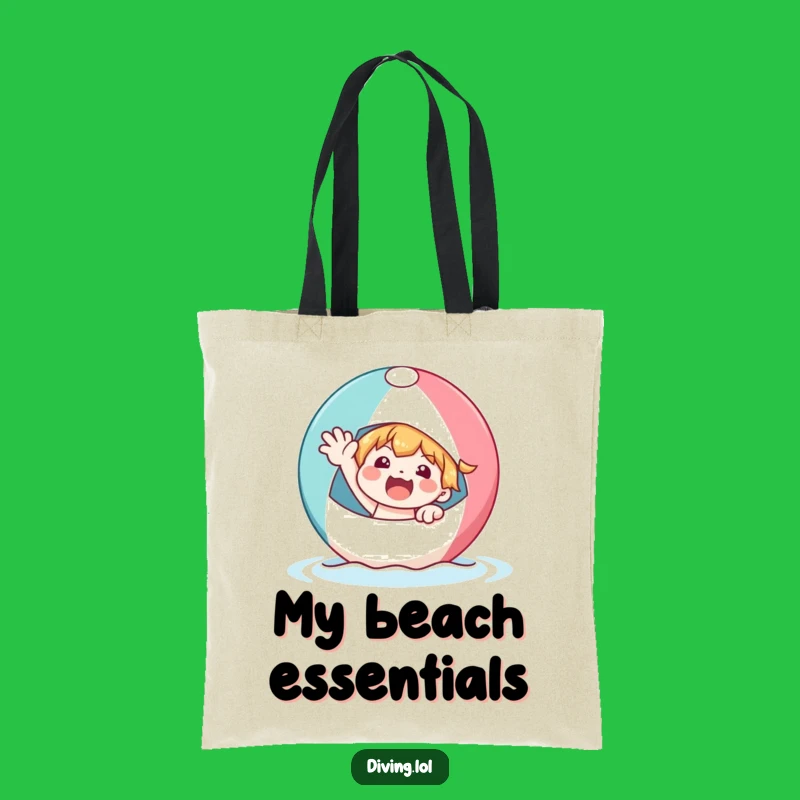 Funny Beach Ball Character Tote Bag: Carry Your Sunshine and Essentials!
