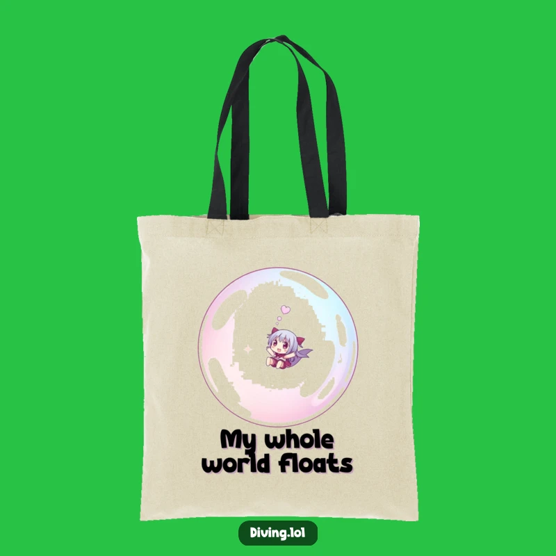 Funny Bubble Rider Tote Bag: Carry Your Dreams with Whimsical Style